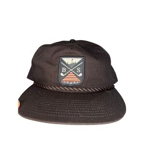 Boston Scott Golf Apparel BSG Black Rope Hat‎ Golfing Cap Snapback